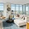 a living room with a large window