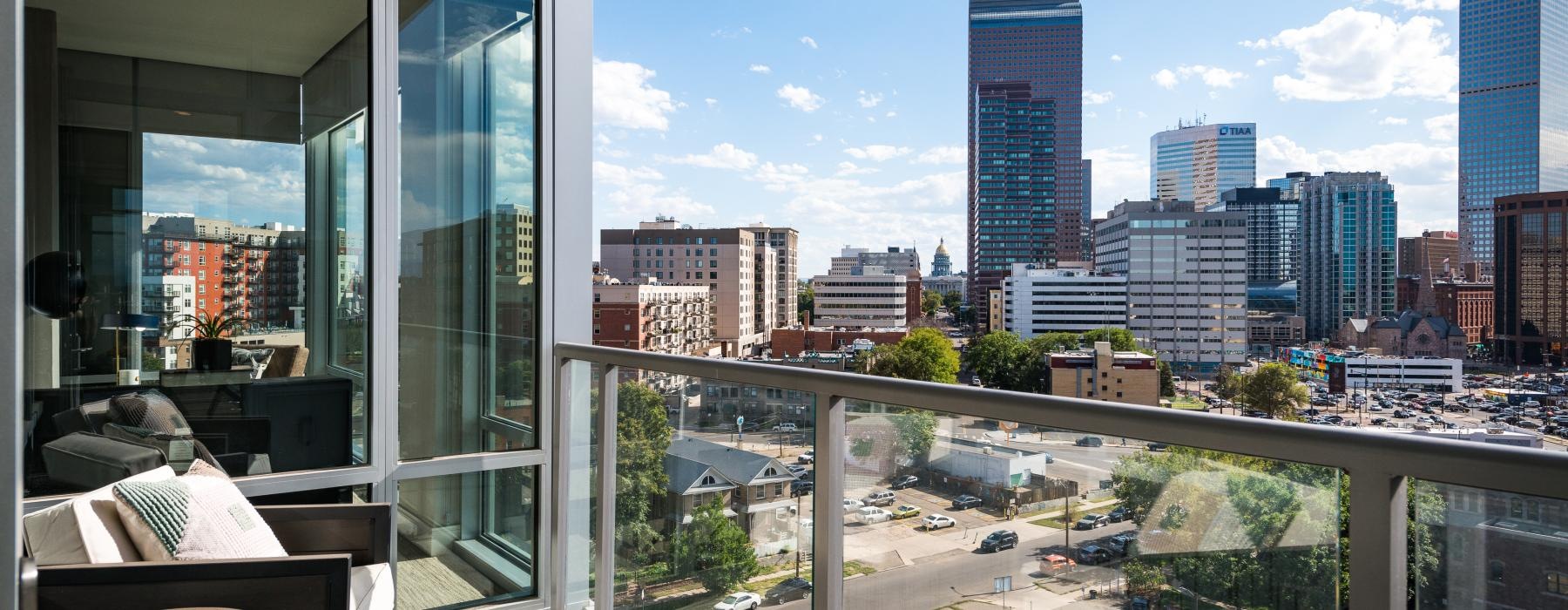 a view of a city from a window