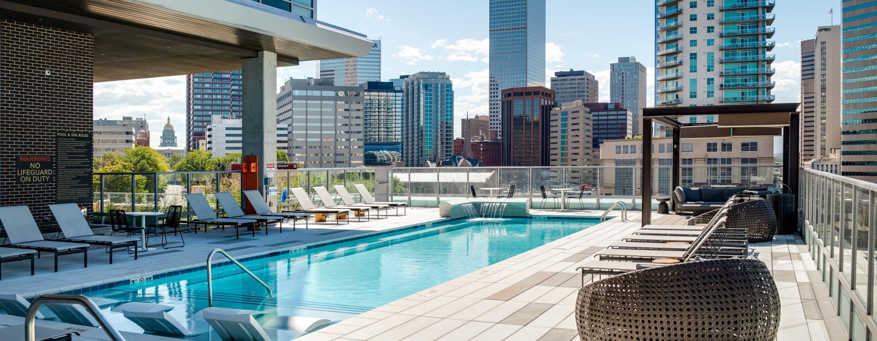 a pool in a city